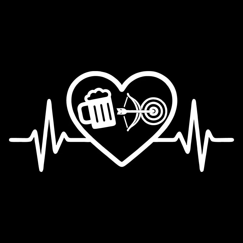 Heart Beer Bogenschießen Humor