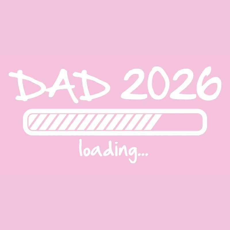 DAD 2026 Loading Pregnancy Baby Invites - Dad