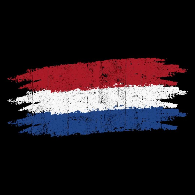 Drapeau néerlandais coups de pinceau Tee