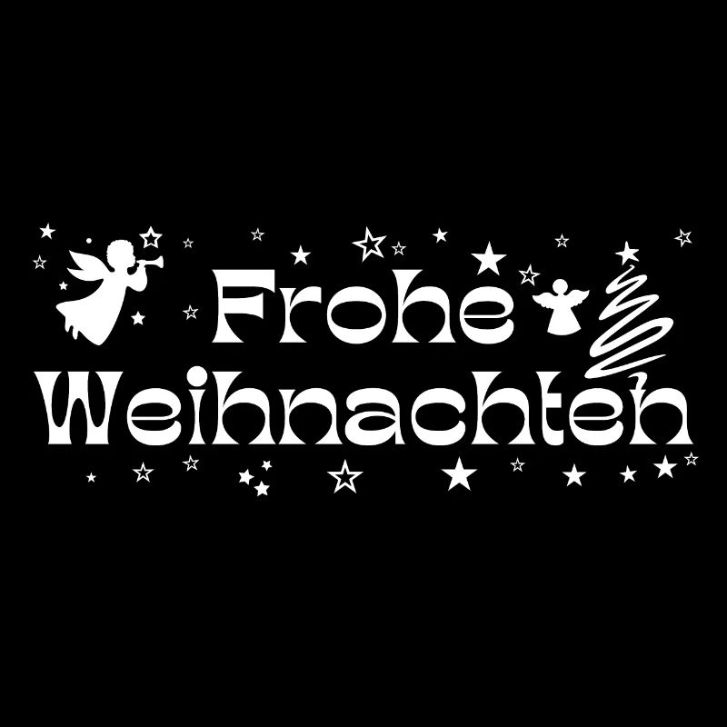 Frohe Weihnachten weiß Sterne Engel Christbaum
