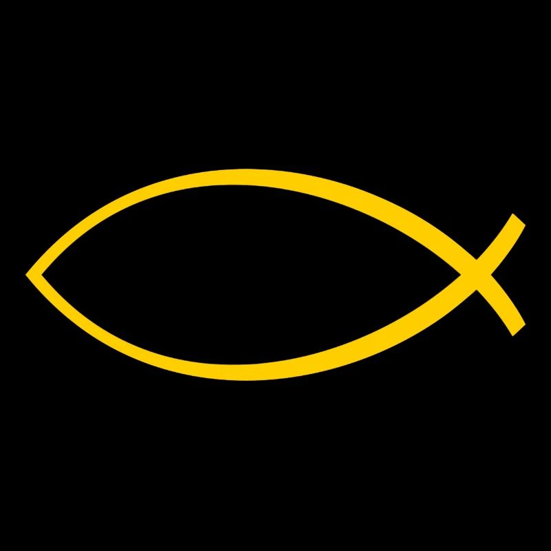 Ichtus Fisch gelb