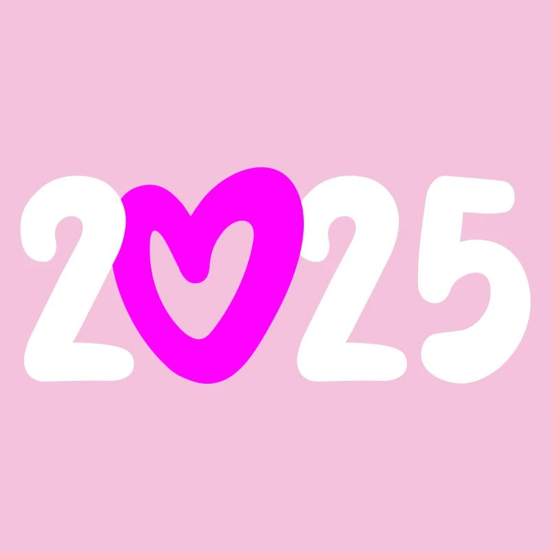 2025 Heart Happy New Year Beginning New Beginning New Beginning