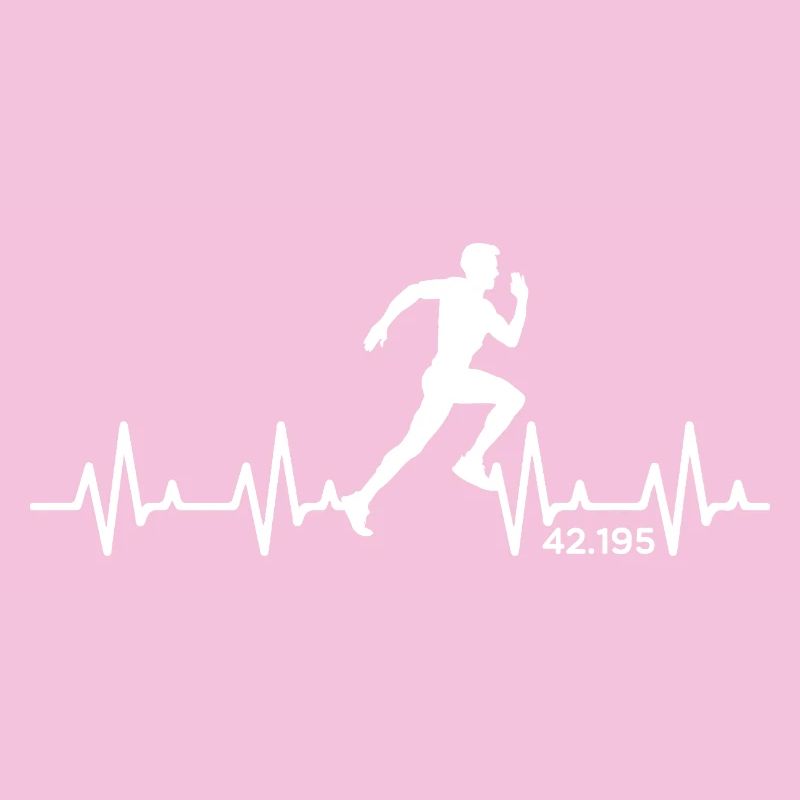 Marathon 42.195 Heartbeat Pulse Coureur de course