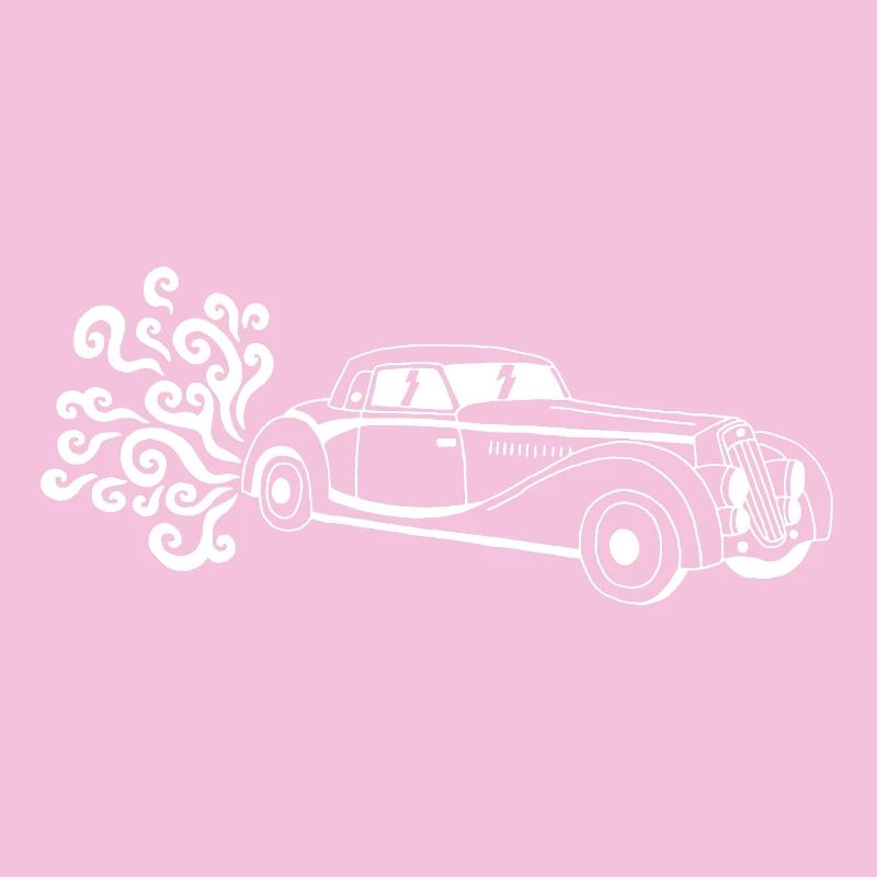 White vintage car