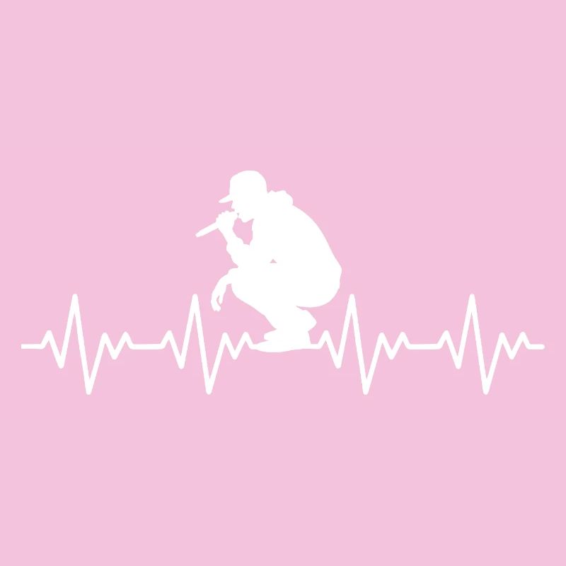 Rapper rapping MC Microphone Checker ECG heartbeat