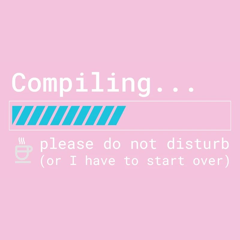 Funny Programmer T-Shirt - Compiling Please