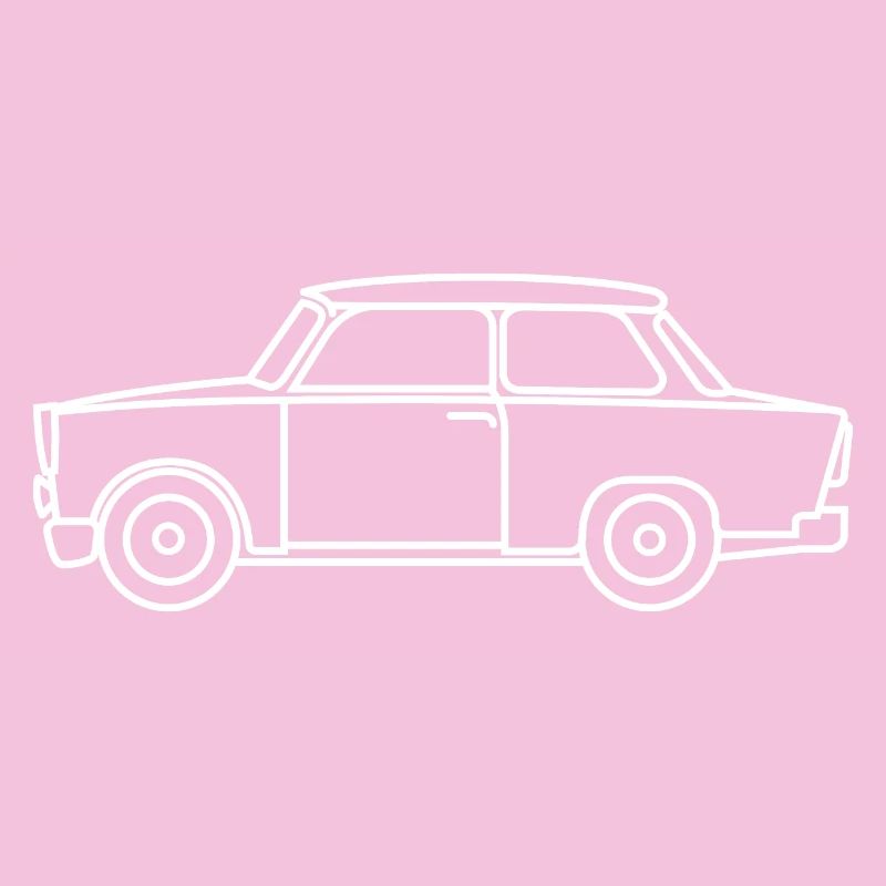 Trabi Symbol DDR Ost Oldtimer Contours Icône