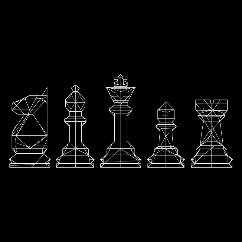 Minimalistisches Schach Figuren Design Brettspiel
