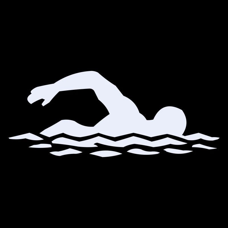 Silhouette de flotteur dans l’eau