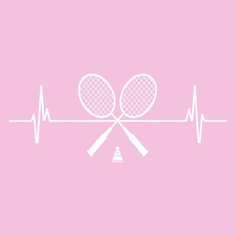 Tennis Racket Heart Rhythm Pattern