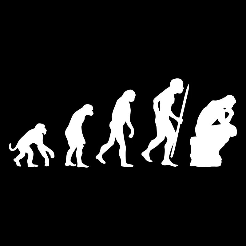 Evolution der Denker Philosophie Philosoph Lustige
