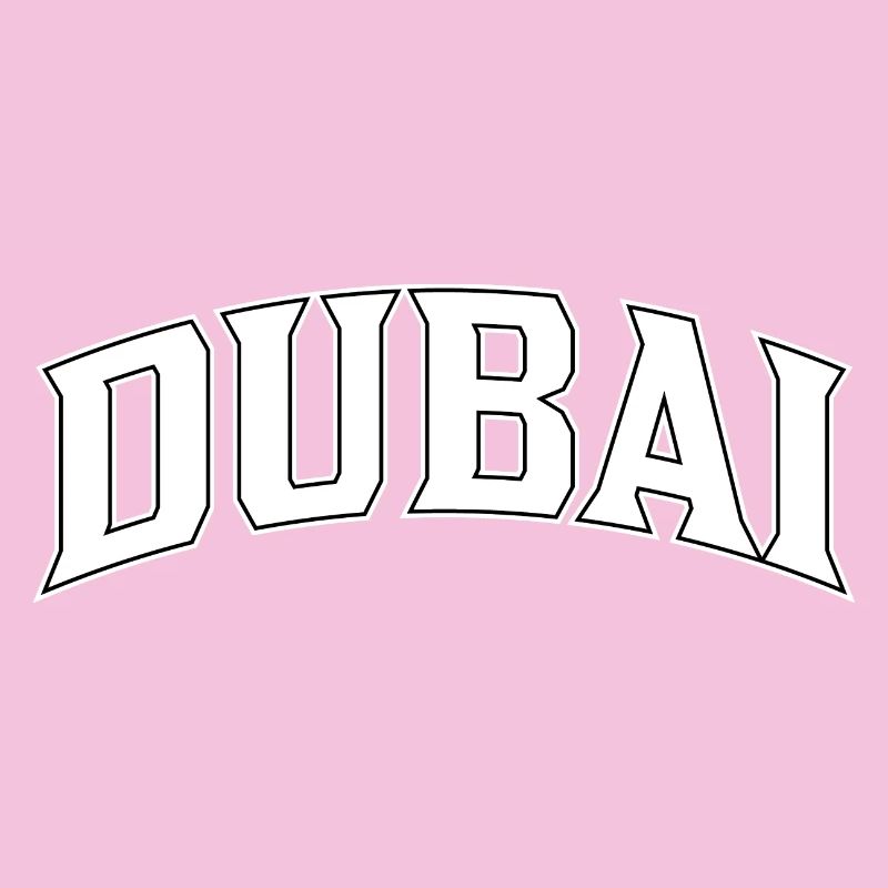 Dubai lettering in the arch