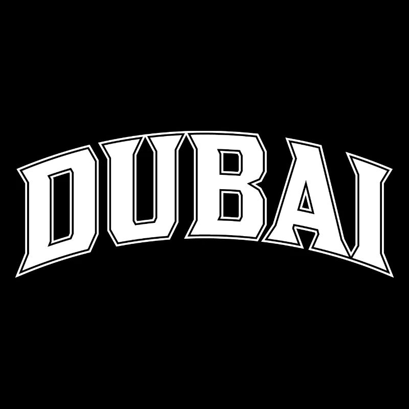 Dubai lettering in the arch