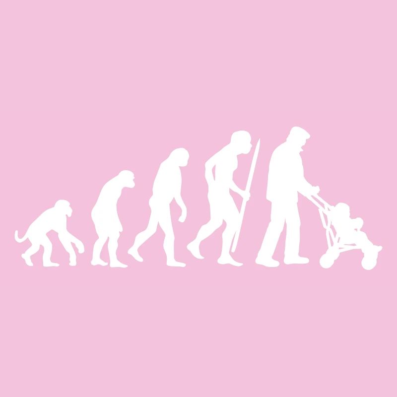 Evolution Großvater kinderwagen Opa babysitter