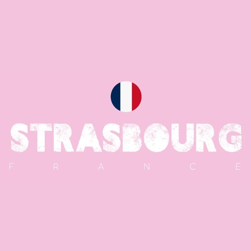 Strasbourg Distressed Flag Typography