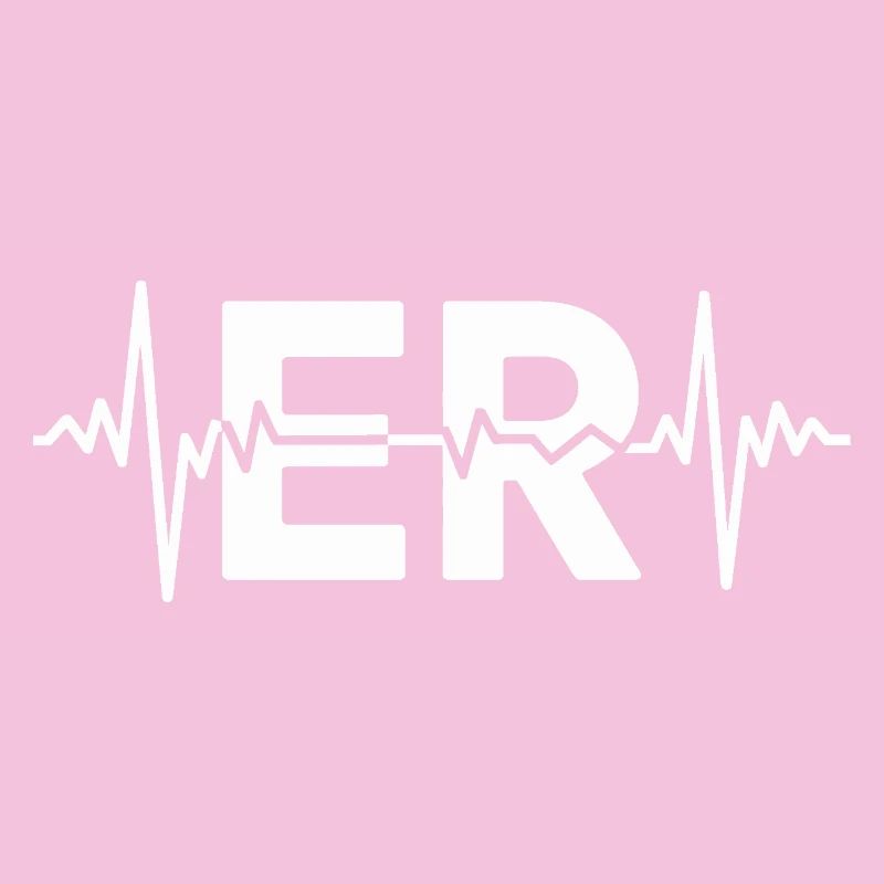 ER Herzschlag EKG Design