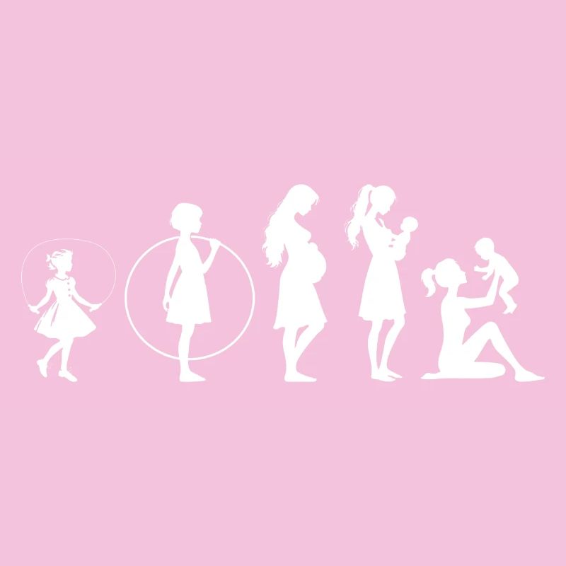Evolution Mama Muttertag kind Familie