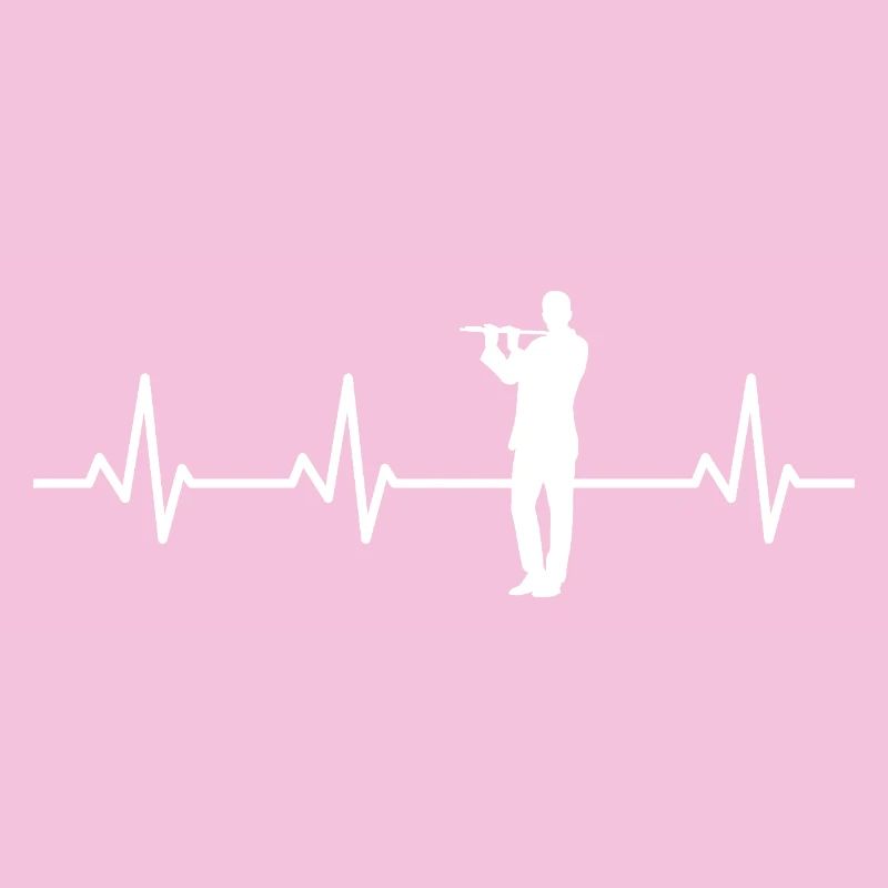 Flute player pulse line ECG