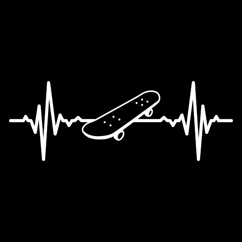 Ligne Skateboarder Heart