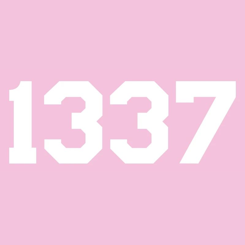 1337 – Weißes Textdesign
