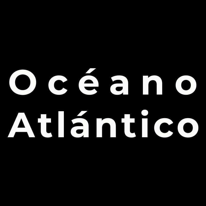 Océan Atlantique Typographie Marine
