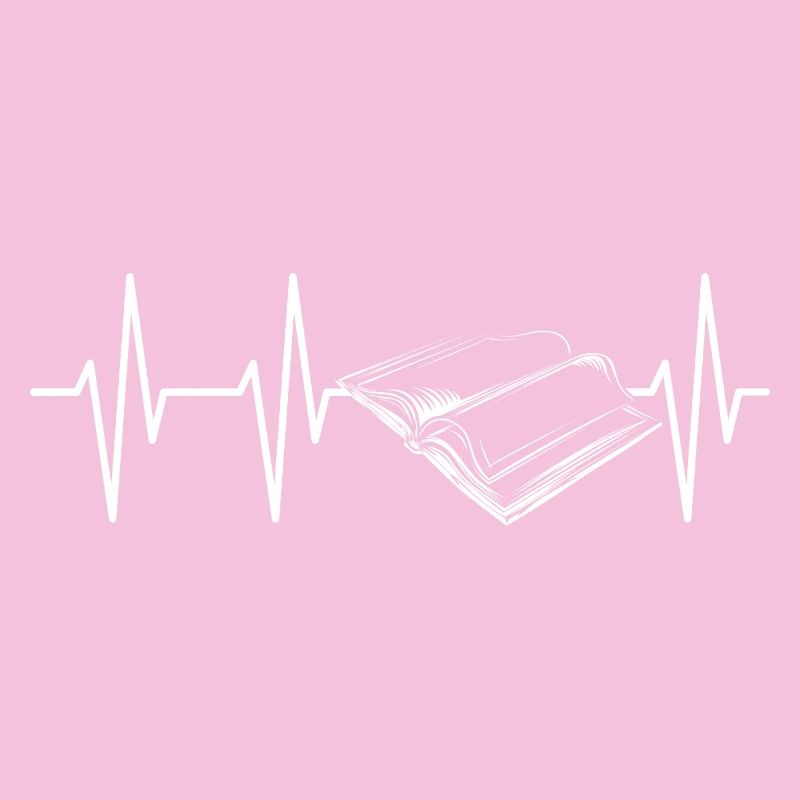 Heart Books Reading Symbol Pulse Book Reader icon
