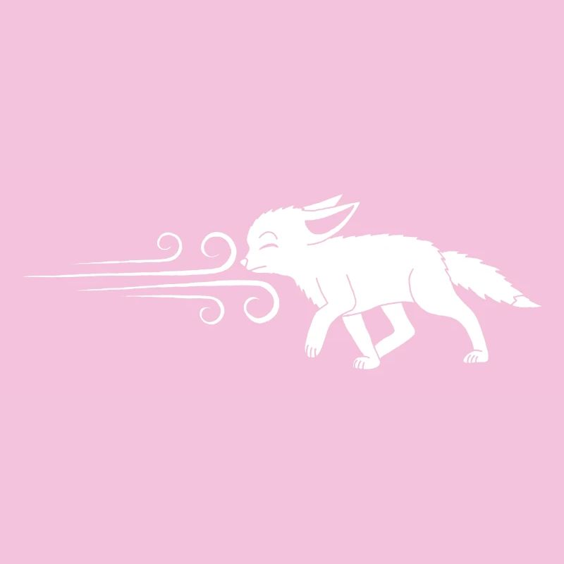 Le renard blanc et le vent