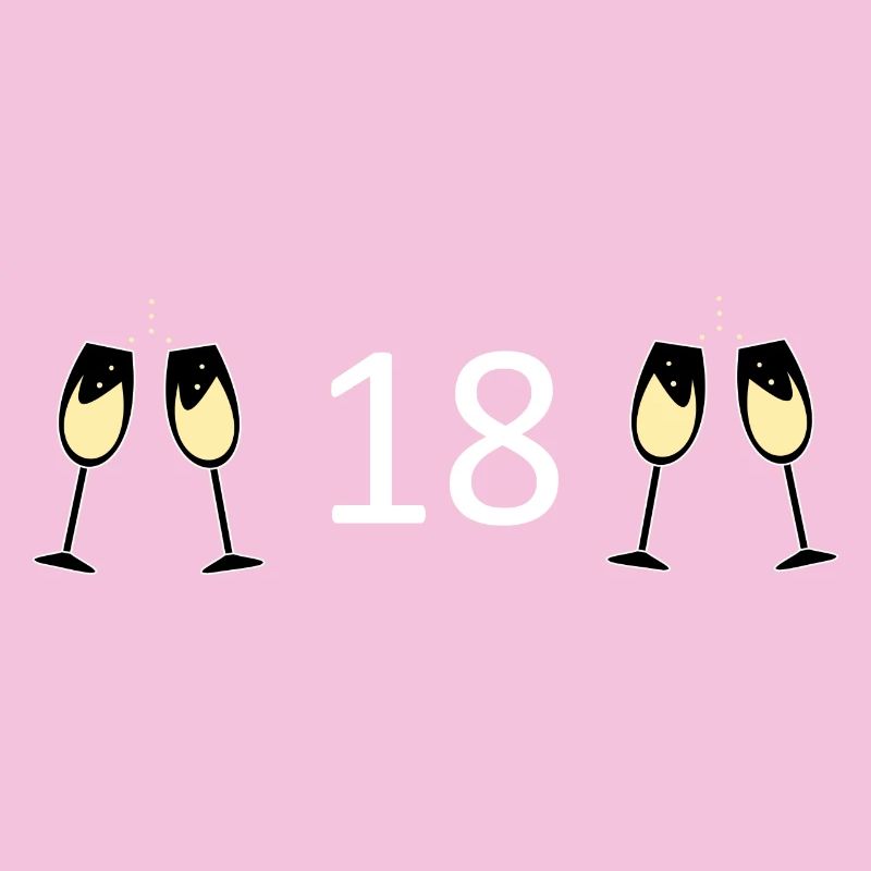 18e anniversaire 18 ans 18 Numéro 18 Blanc