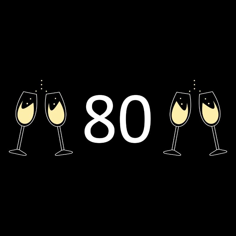 80e anniversaire 80e anniversaire 80 numéro 80 blanc