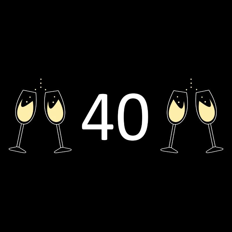 40e anniversaire 40 ans 40 numéro 40 blanc