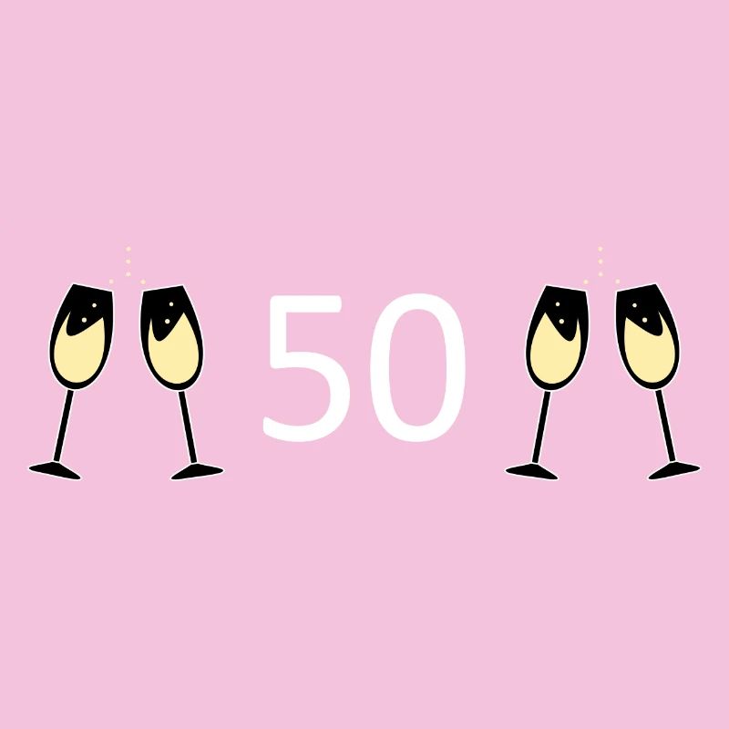 50e anniversaire 50 ans 50 Numéro 50 Blanc