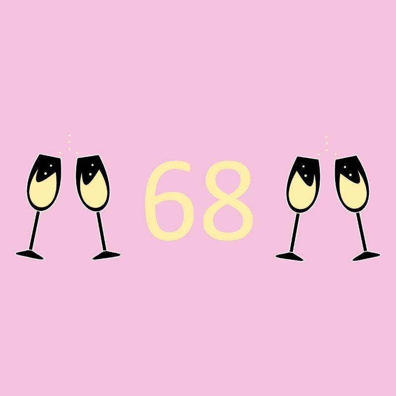 68e anniversaire 68 ans Jubilé 68 Numéro 68