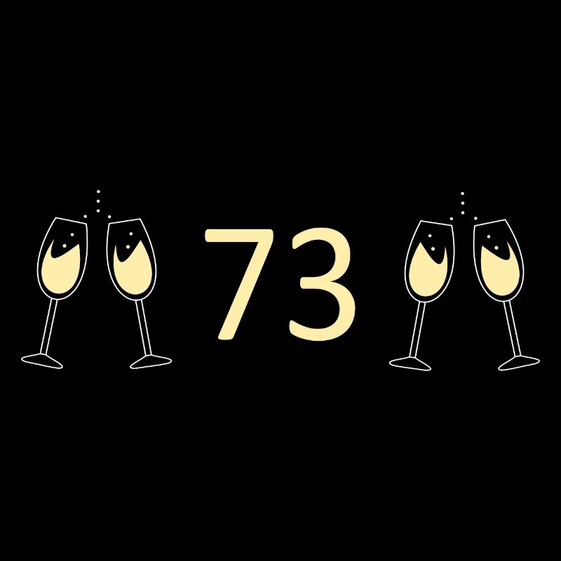 73e anniversaire 73 ans Jubilé 73 Numéro 73 noir