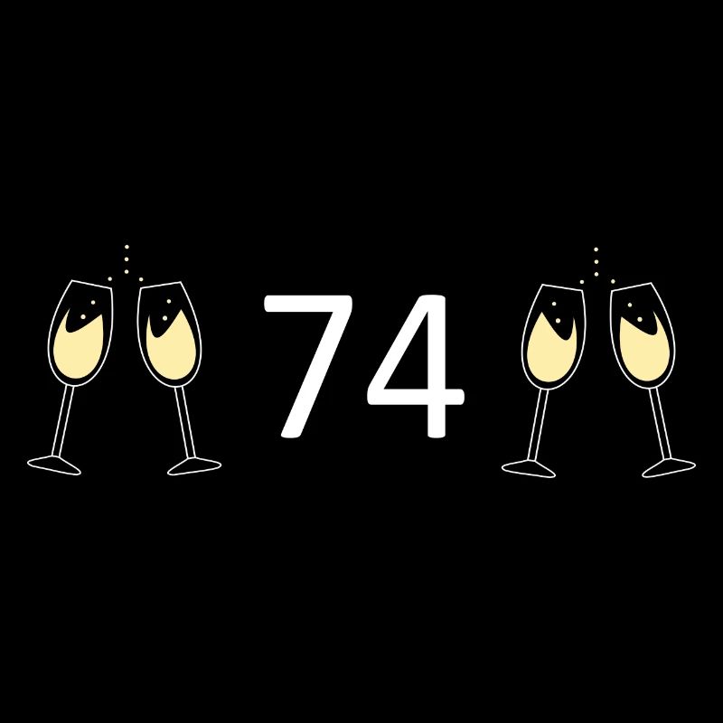 74e anniversaire 74 ans 74 numéro 74 noir