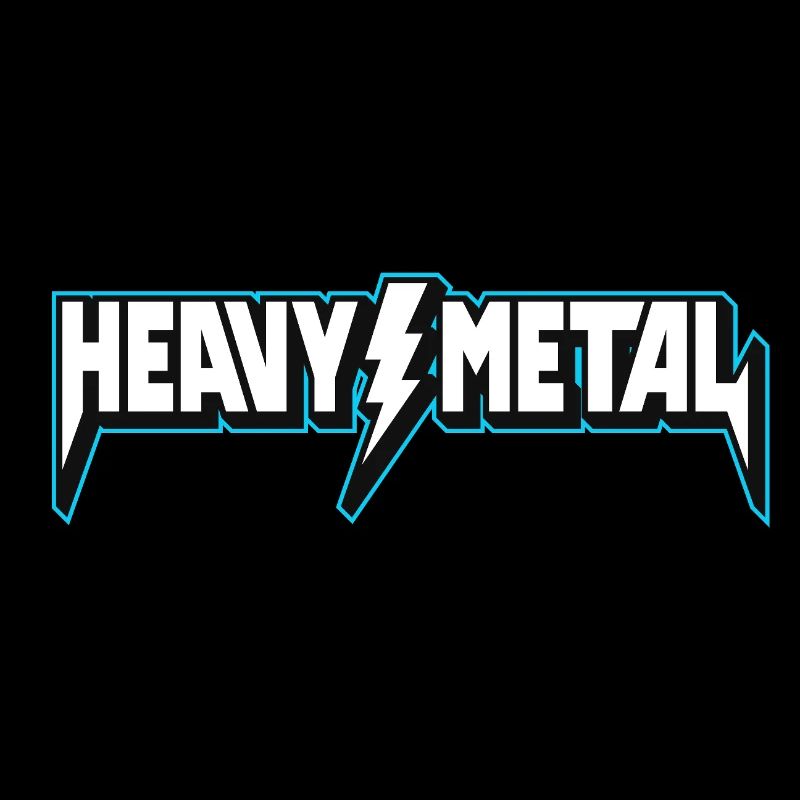 Heavy Metal Lightning Logo Tee