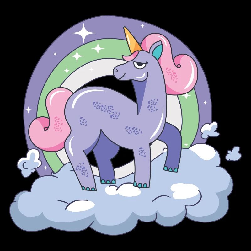 Licorne sur le nuage neuf