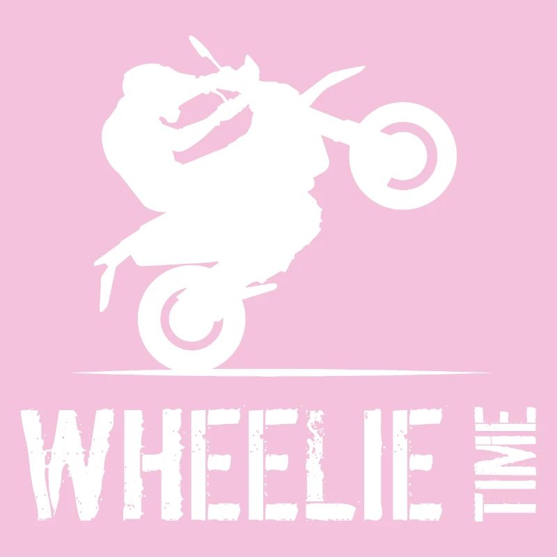 Motorcycle Biker Symbol Wheelie Time Illustration