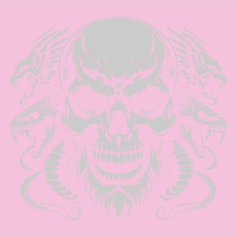 Skull with snake ring