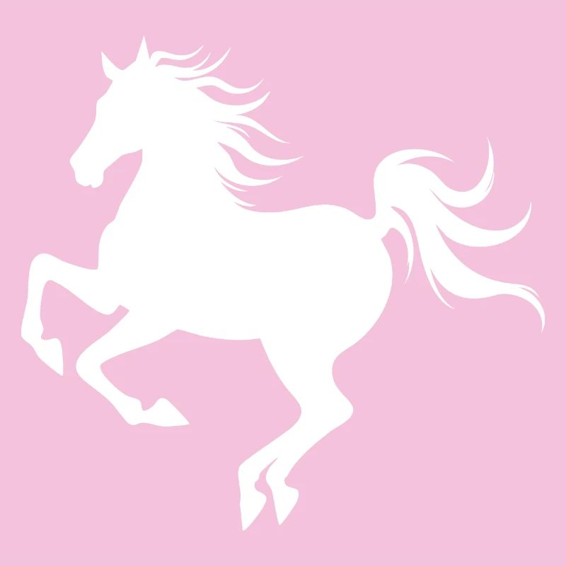 Silhouette de cheval gracieuse en mouvement