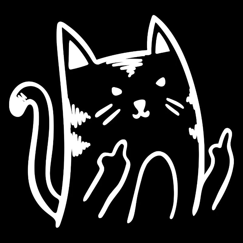 Drôle de chat chat majeur doigt puant