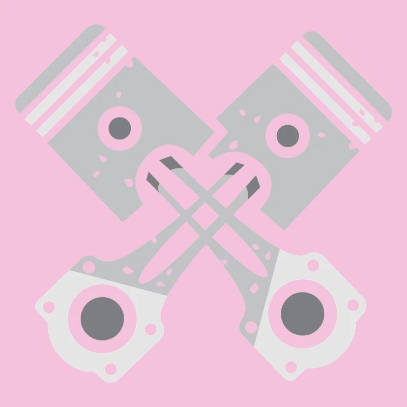 Crossed Piston Gray Mechanic Design