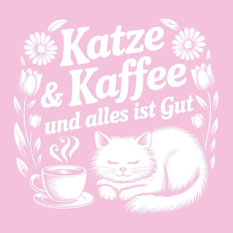 Conception de câlins pour chat et café
