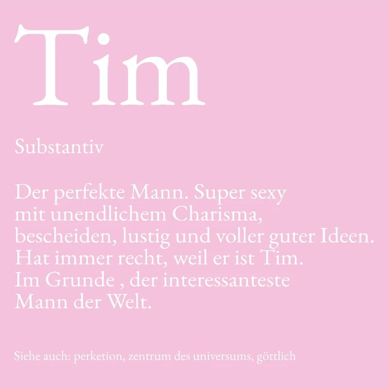 Explication du dictionnaire Tim Prénom Tim
