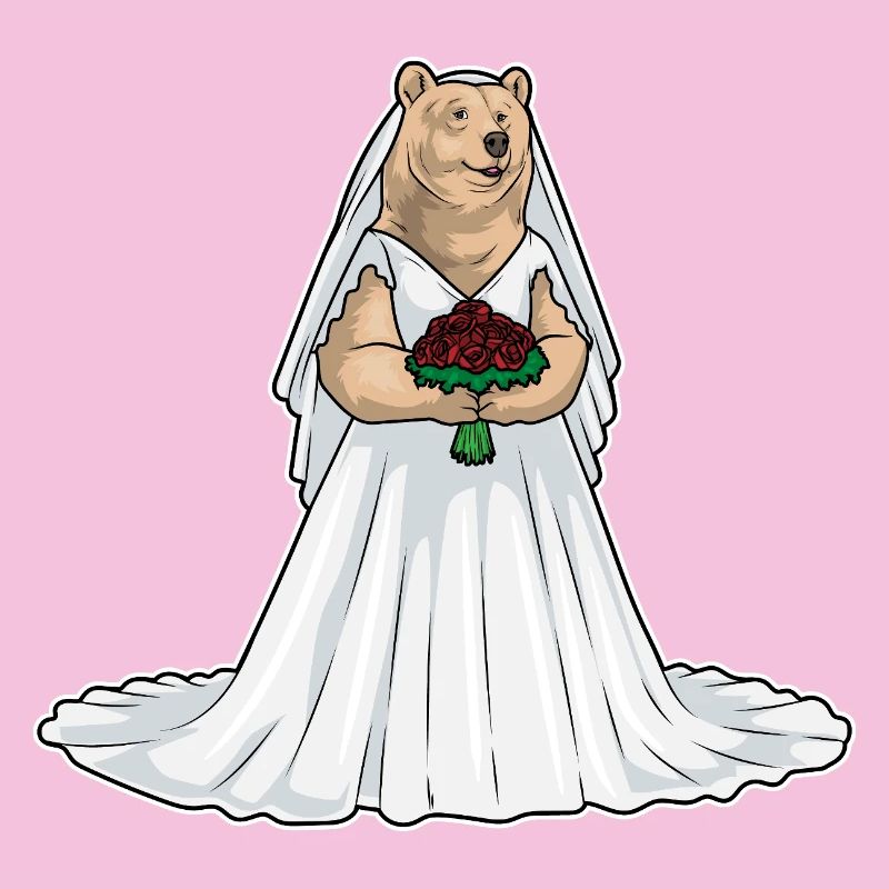Bär Braut Rose Hochzeit