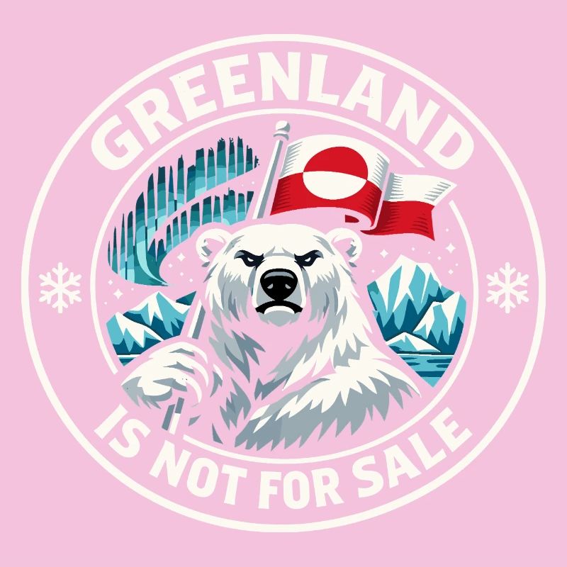 Greenland Flag Polar Bear Gift Cute