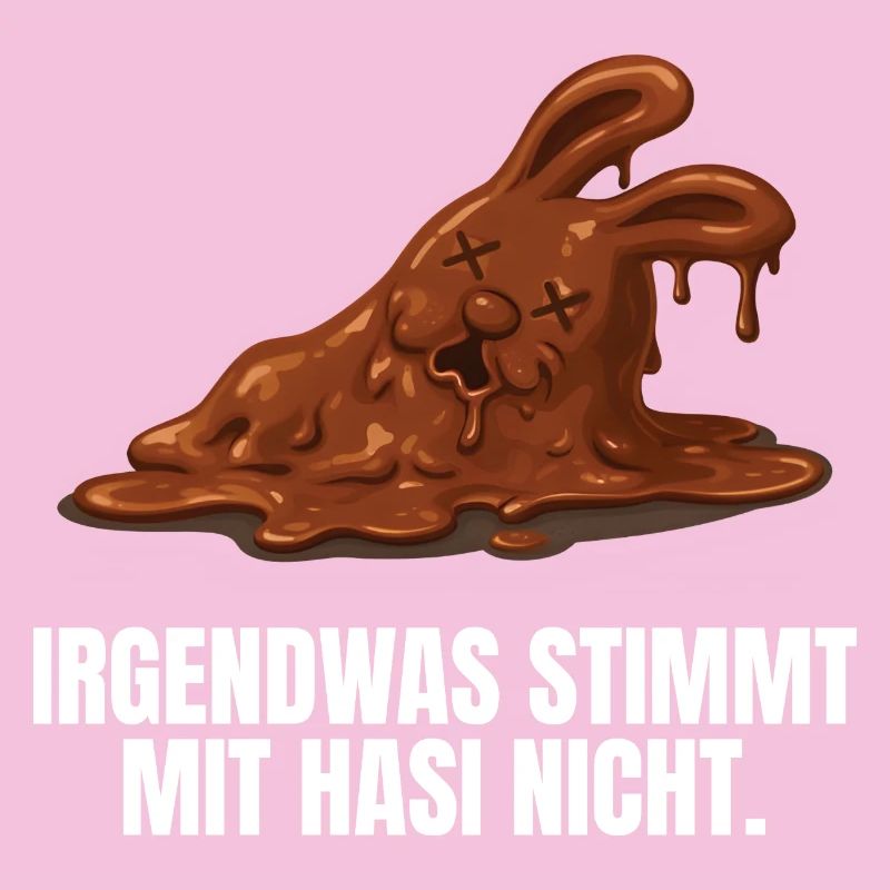 Lapin de Pâques Lapin en chocolat drôle