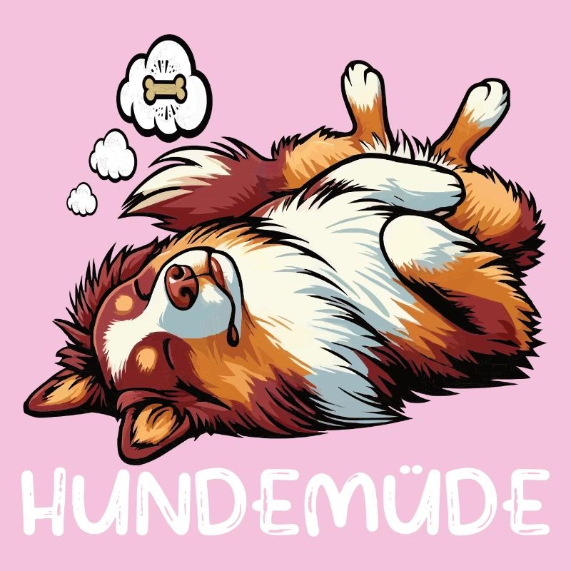 Hundemüde Australian Shepherd Aussie Aussiehalter