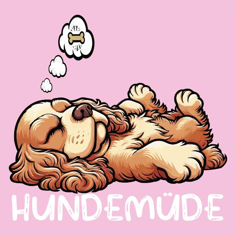 Hundemüde Cocker Spaniel Cockerhund Cockerbesitzer