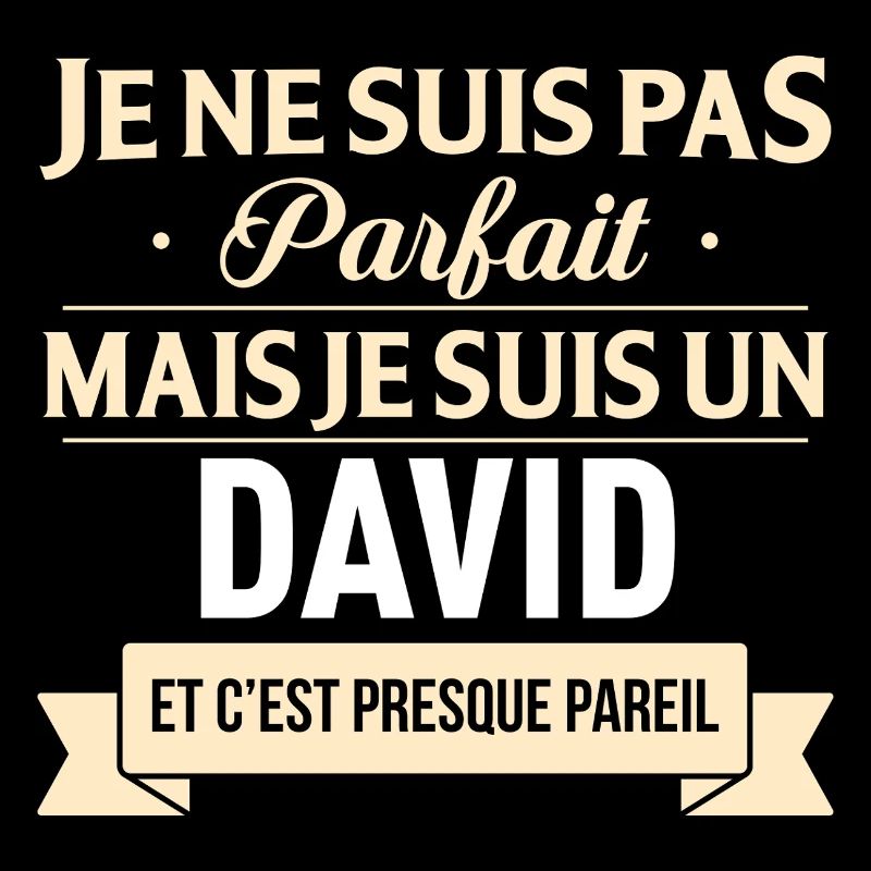 Je Ne Suis Pas Parfait Mais Je Suis Un David Et...