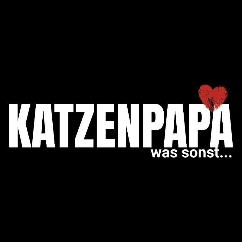 Katzenpapa mit Herz
